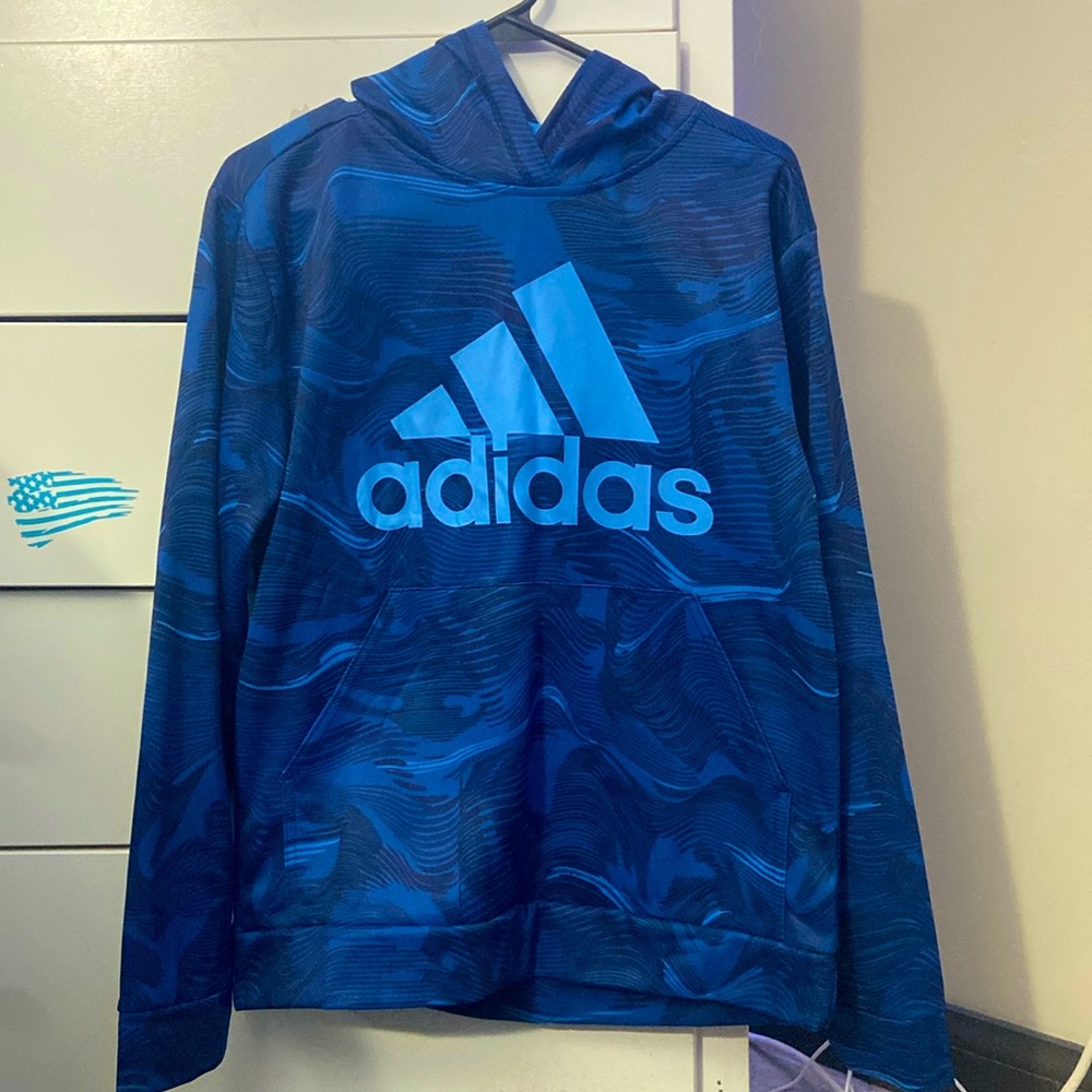 Blue adidas hoodie